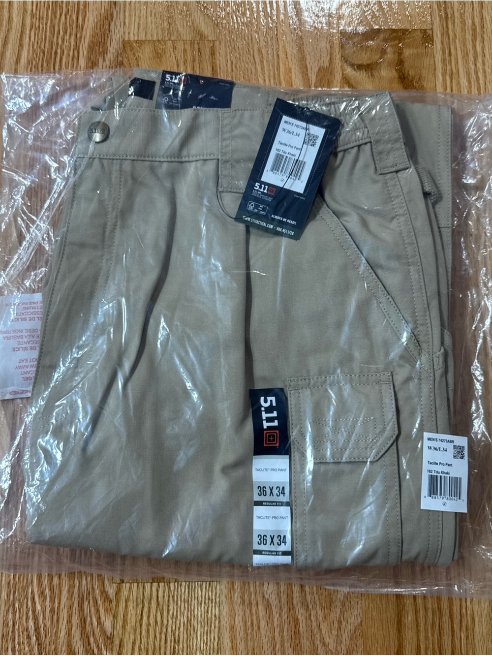 5.11 Tactical Taclite Pro Khaki Pants 36 X 34 NWT